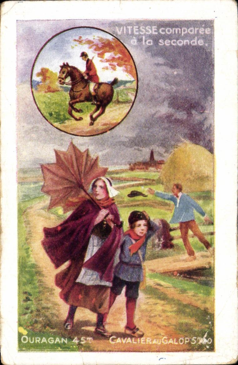 Image Vitesse Comparee La Seconde Ouragan Cavalier au Galop Cheval