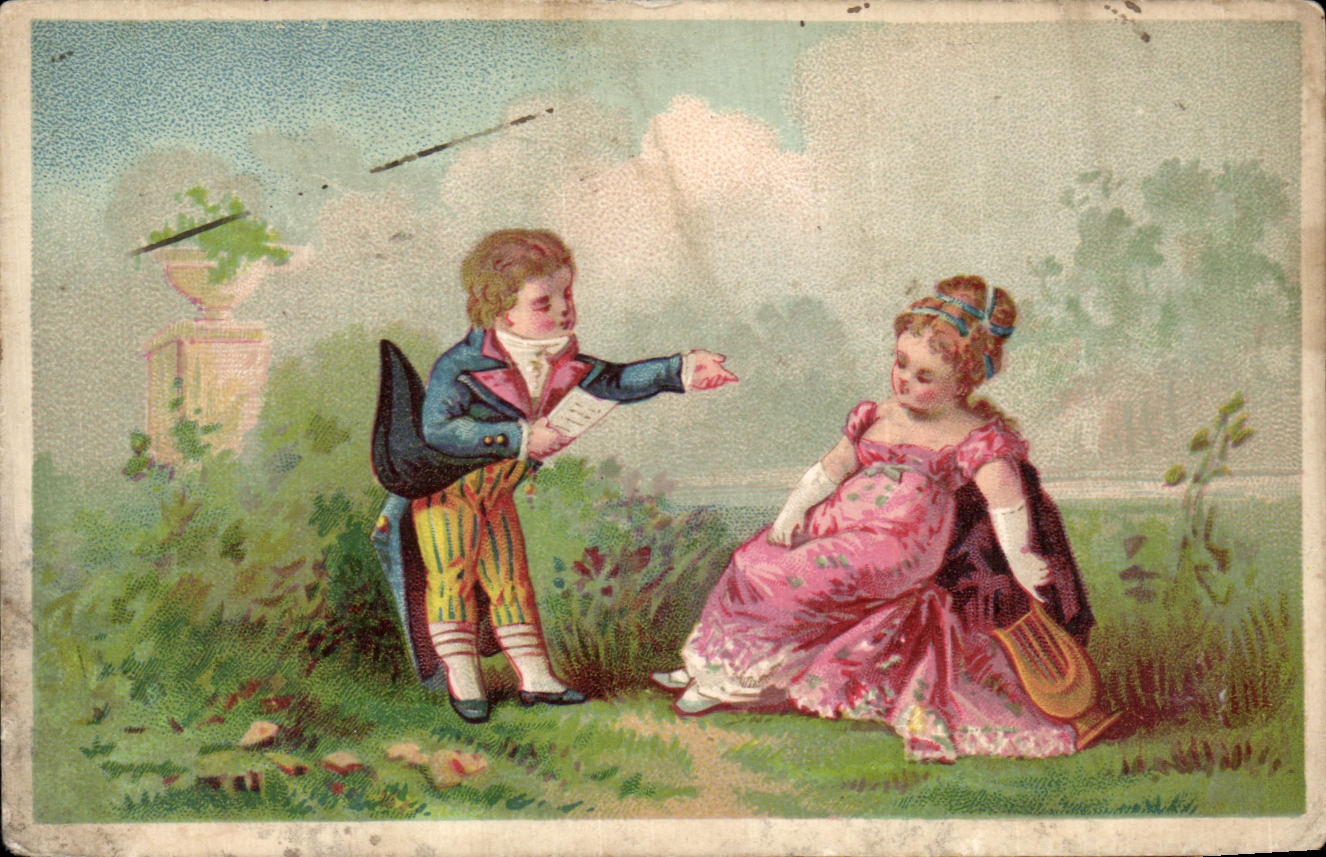 Chromo Grands Magasins De Nouveautes La Moissonneuse Menilmontant Paris Enfants