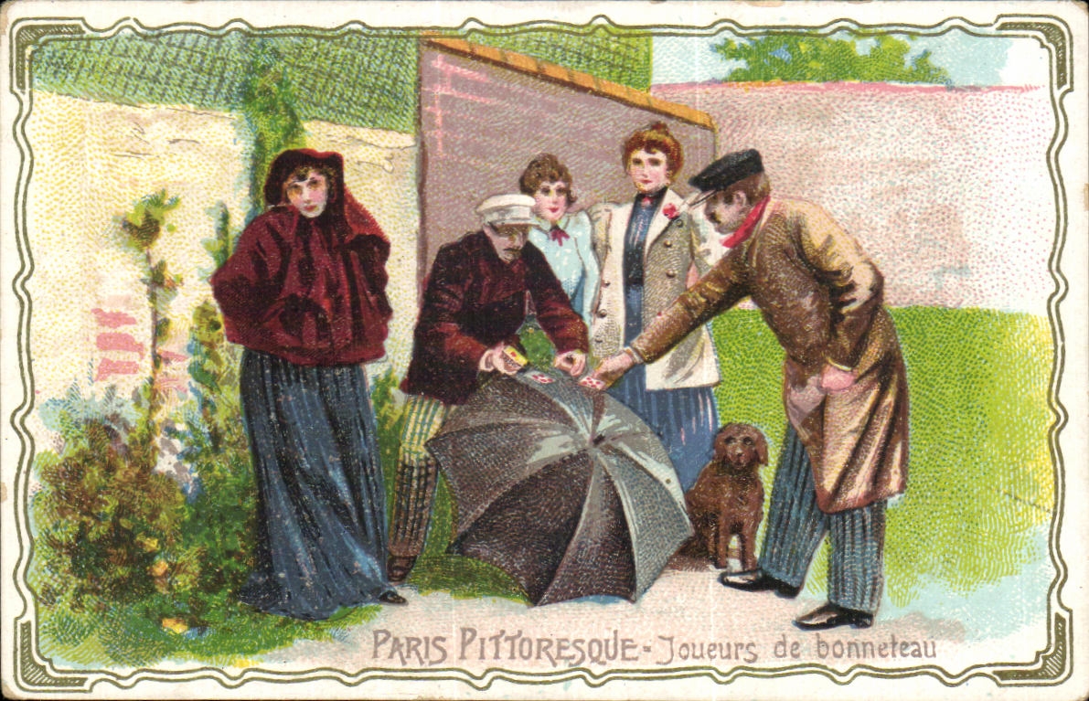 Chromo Paris Pittoresque Joueurs de Bonneteau