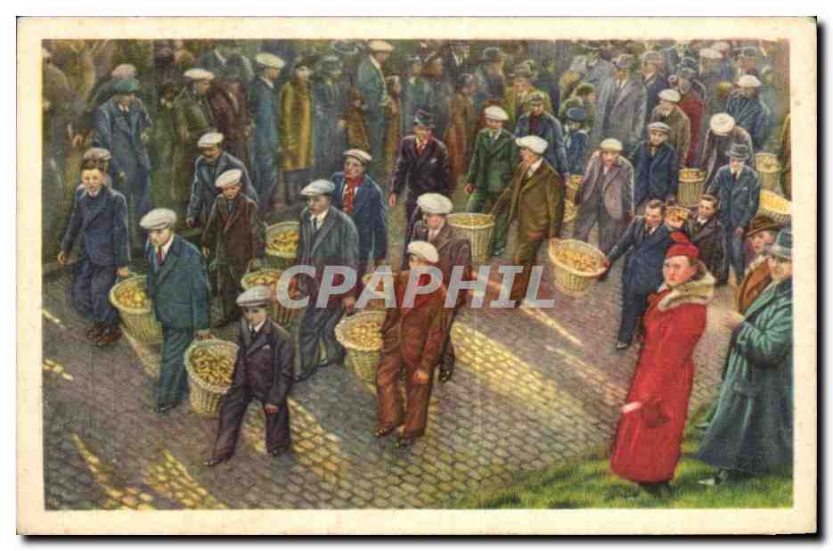 Image Collection de Folklore Belge Cote d'or Grammont Les paniers de Krakeligen sont portes au haut de la montagne