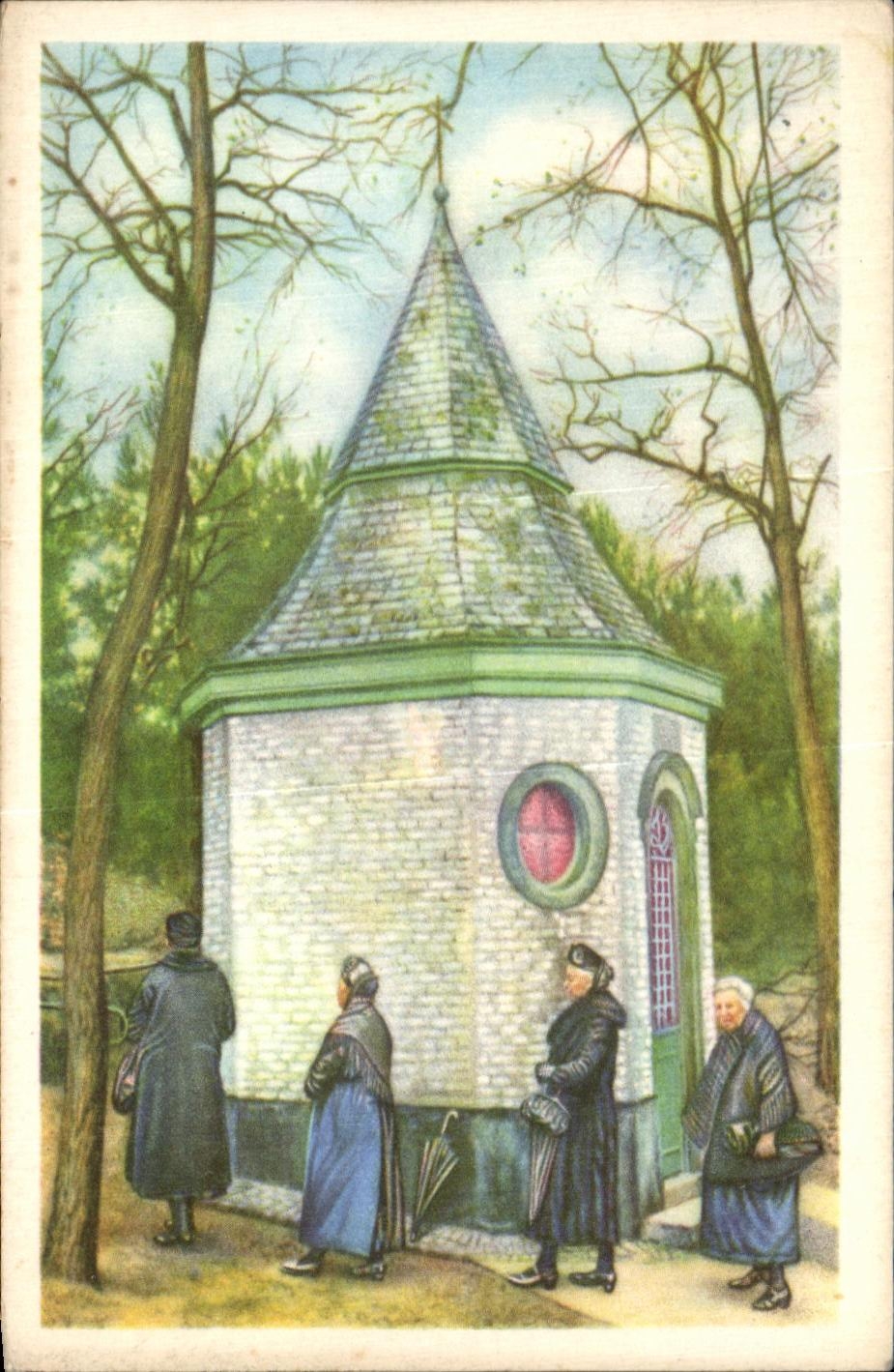Image Collection de Folklore Belge Cote d'or Henrenthals Pelerinage du chemin de la Croix le Vendredi Saint 