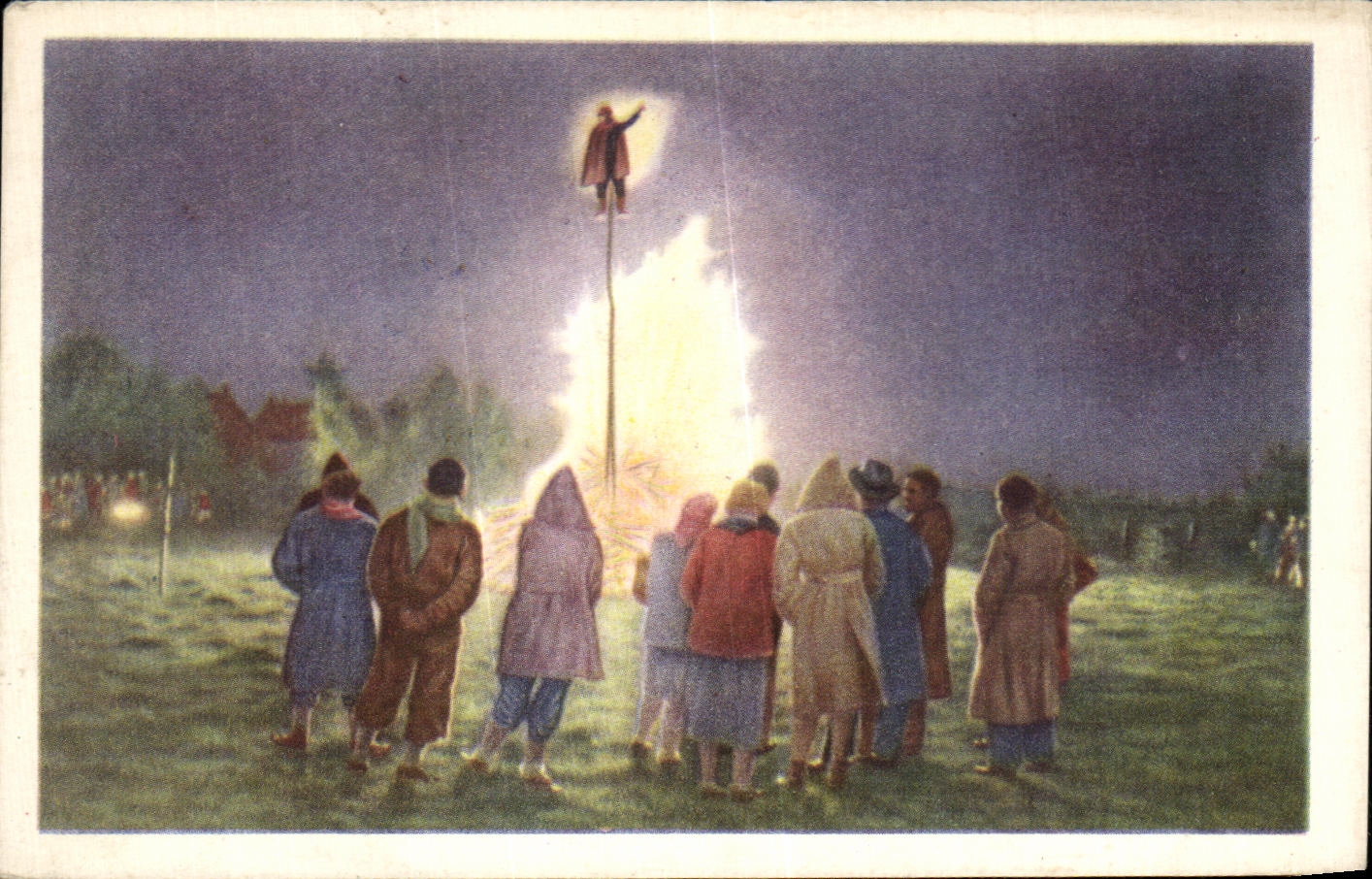 Image Collection de Folklore Belge Cote d'or Fagnes Les feux de la Saint Martin 