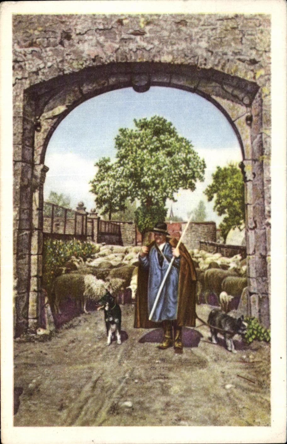 Image Collection de Folklore Belge Cote d'or Ardennes belges Le herdier communal