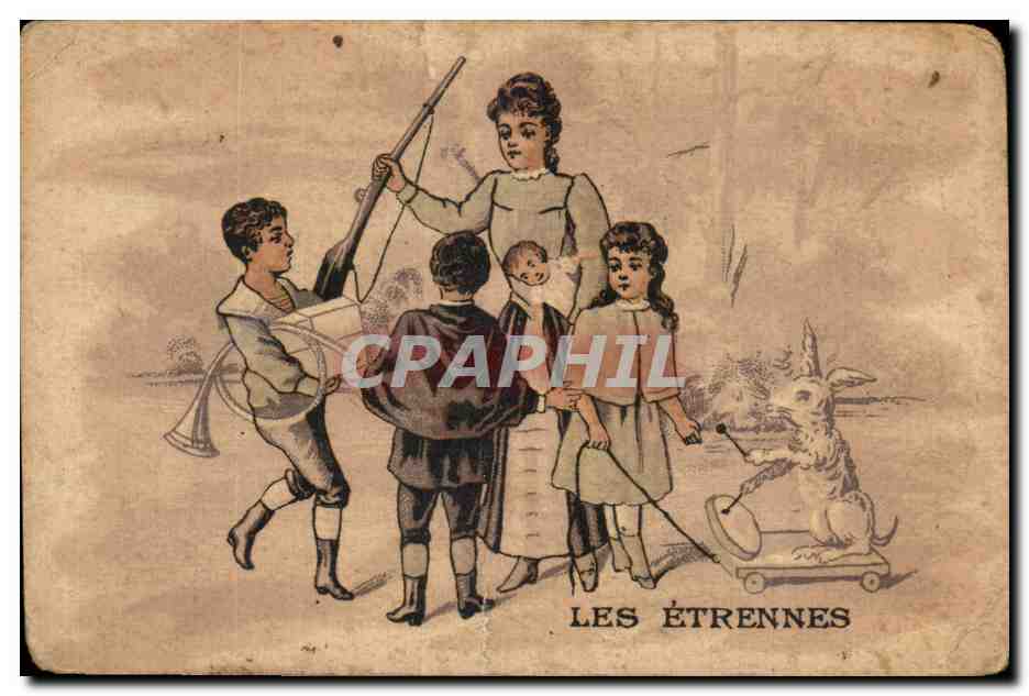 Chromo Les Etrennes Enfants Lapin American Store Rue Nationale 