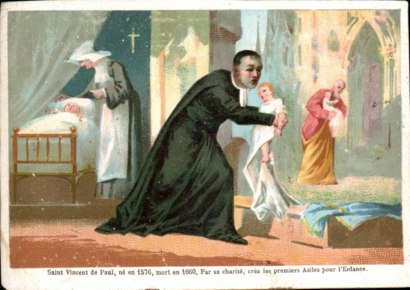 Chromo Saint Vincent de Paul Asile de France 