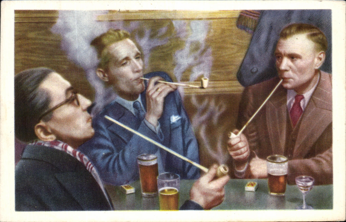 Image Folklore belge Cote d'or Lierre Concours de fumeurs de pipes