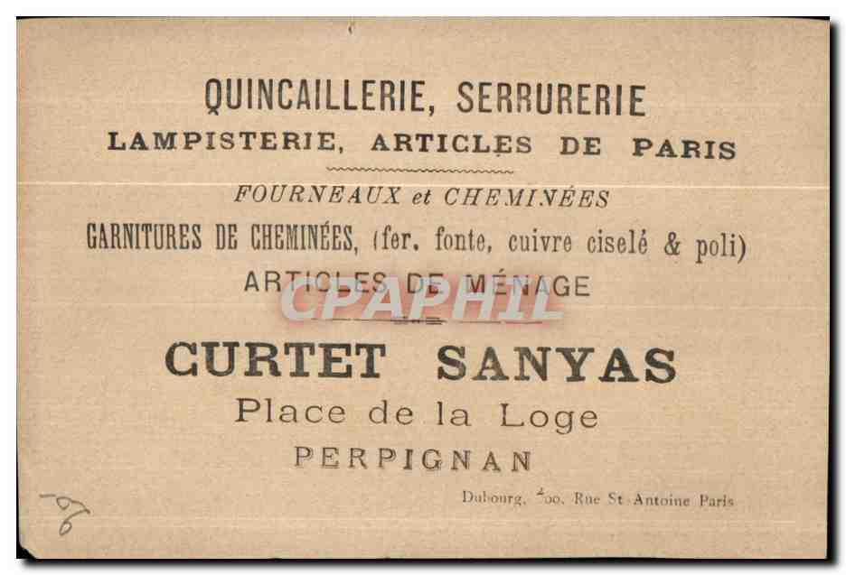 Chromo Costume Henri III Curtet Sanyas Place de la loge Perpignan — Verso