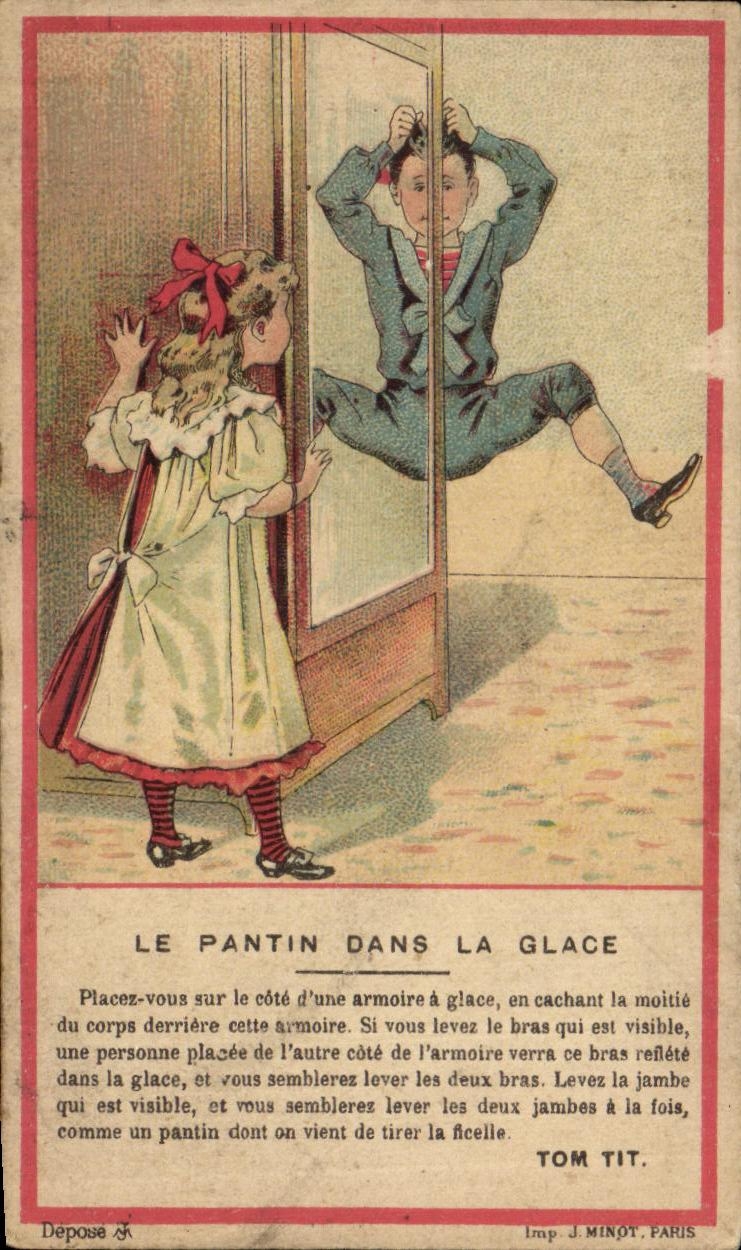 Chromo Le Pantin Dans La Glace Enfants Chicoree Lervilles Cambrai 