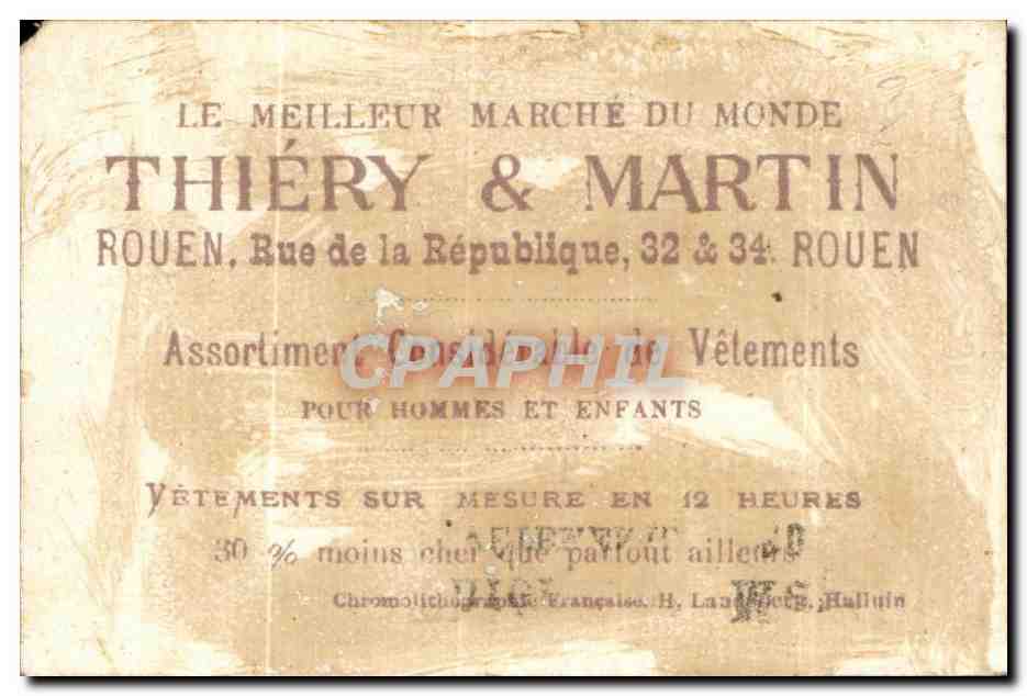 Enfants en costume d'époque — Thiéry & Martin — Rouen — Rückseite