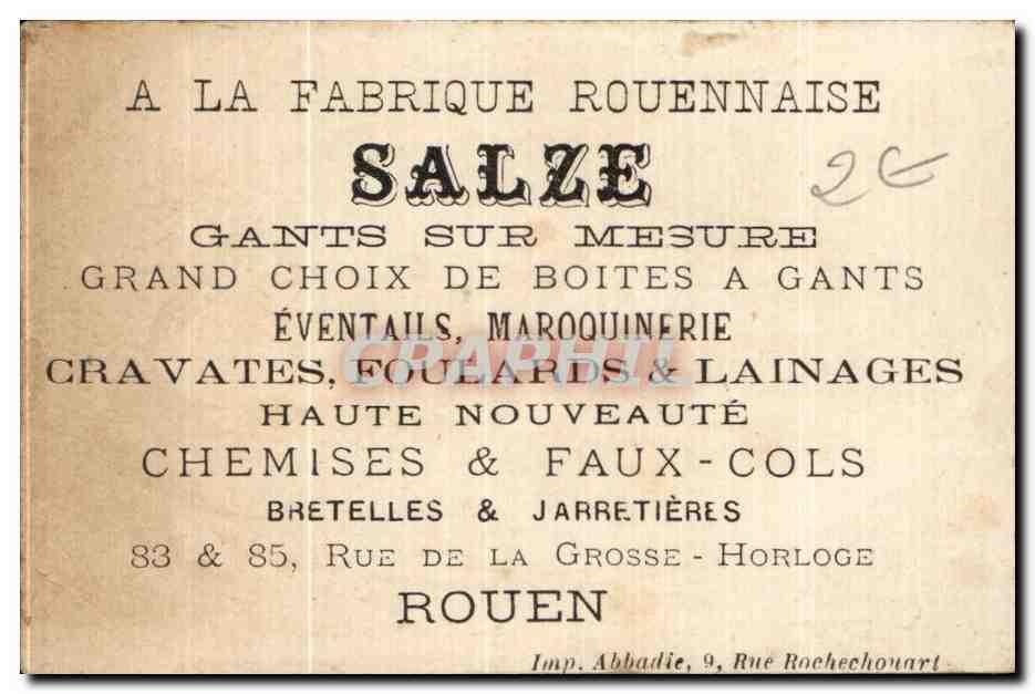 Chromo Salze Et Rue De La Grosse Horloge Rouen — Back