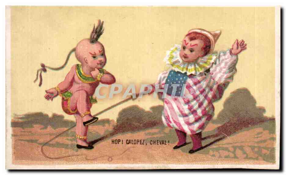 Chromo Hop Calopez Cheval Clown Cirque 
