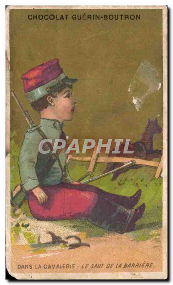 Chocolat Guérin-Boutron — Dans la cavalerie - Le saut de la barrière — Guérin-Boutron