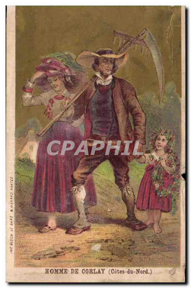 Chromo Homme De Corlay (Cotes Du Nord) Chouans Paysans 