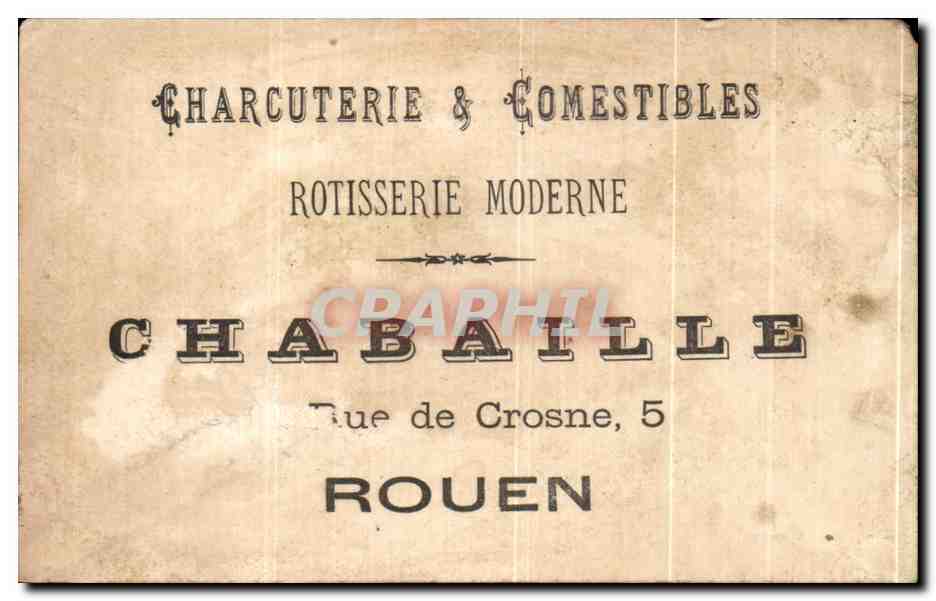 Chromo Le Picador Chien bouc chevre Enfants Cabaille Rue de CRosne Rouen — Verso