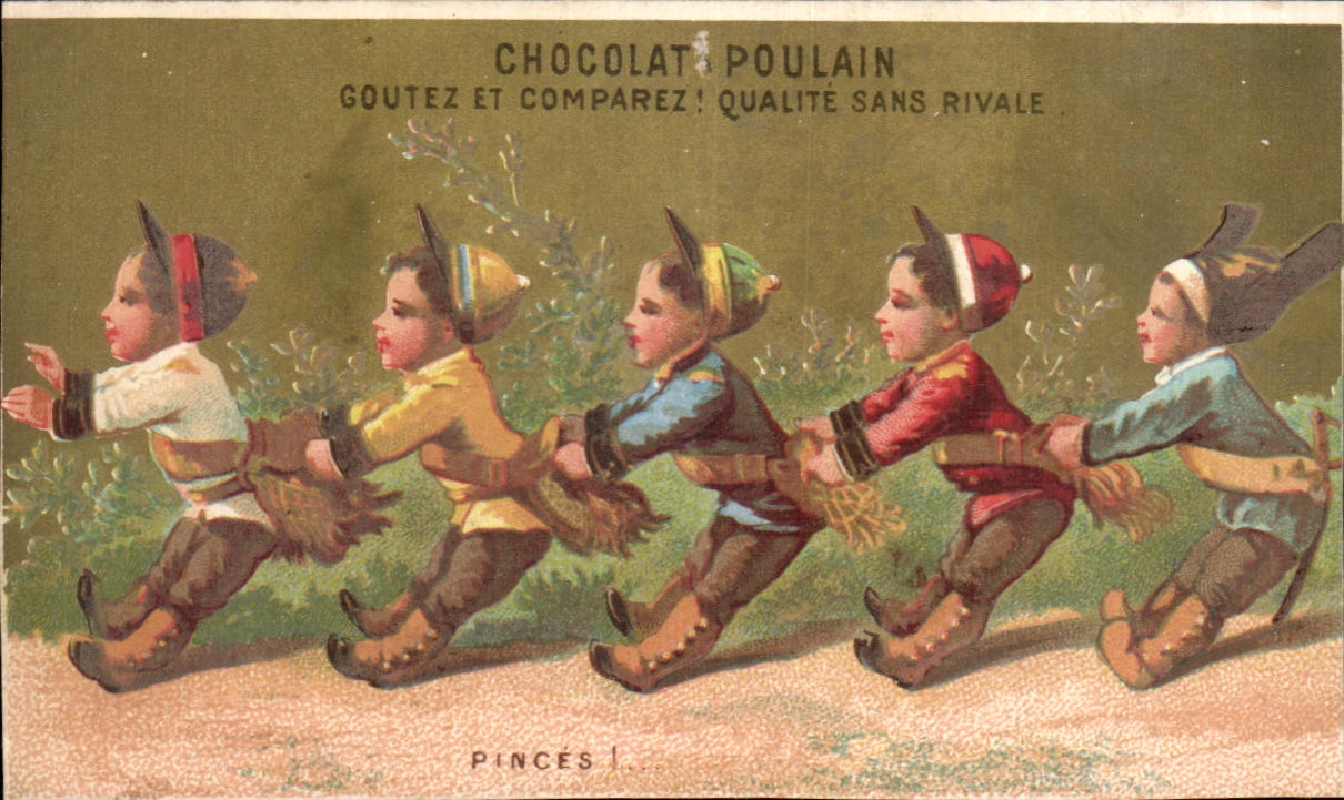 Chromo Chocolat Poulain Enfants Jockey Cheval Chevaux 