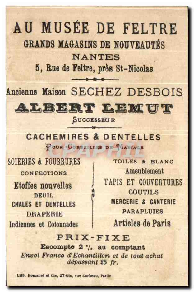 Chromo Au Musee de Feltre Nouveautes Nantes Enfants Pieces d'echecs Echecs Chess — Rückseite