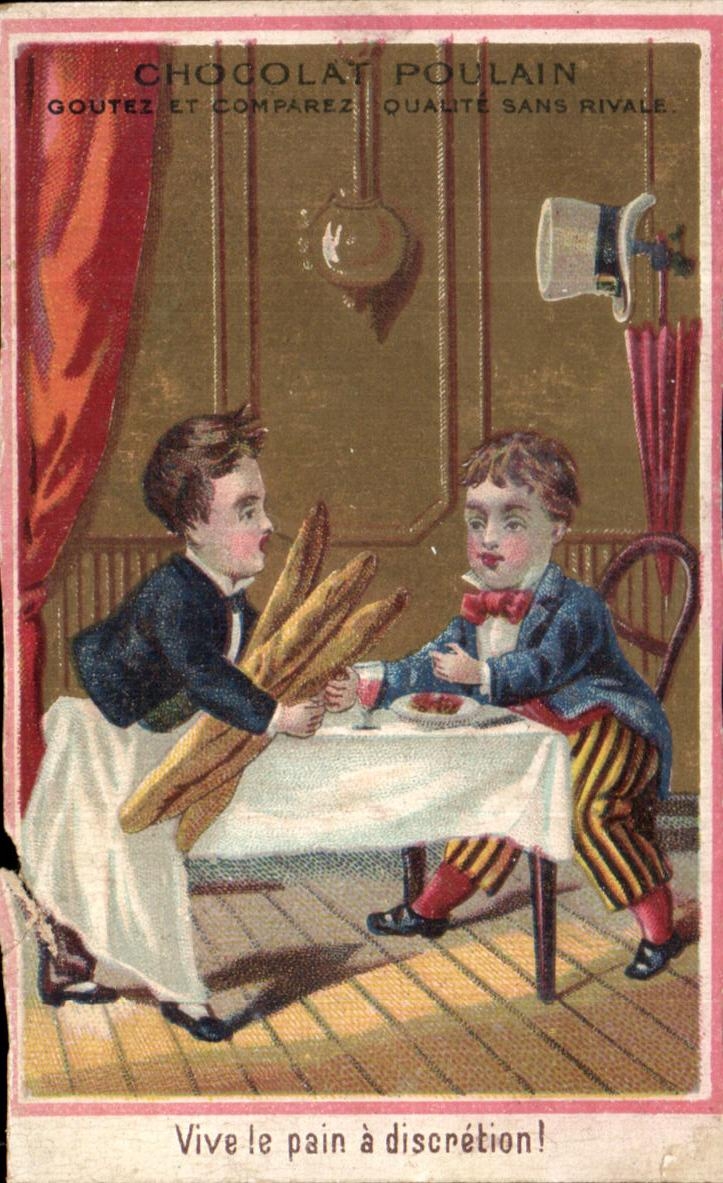 Chromo Chocolat Poulain Vive le pain a discretion ! Enfants
