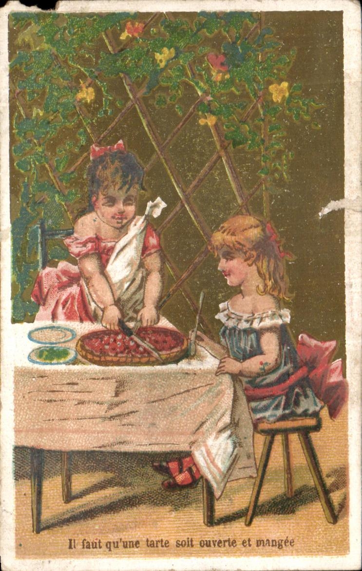 Chromo Il Faut Qu'une table Soit Ouverte et Mangee Enfants
