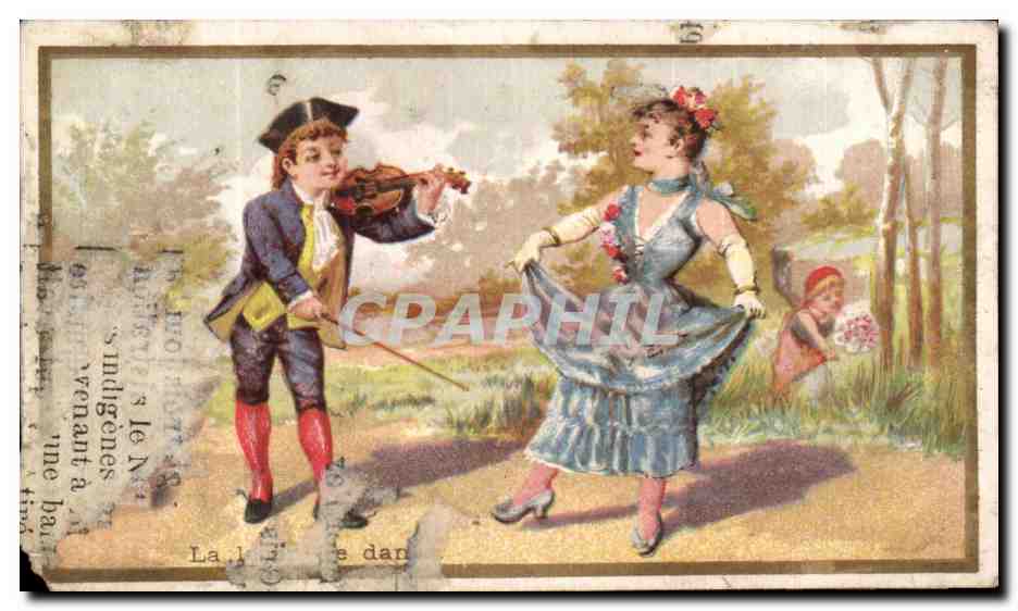 Chromo Offert Par Le grand Bazar Rue de Siam Brest Enfants Violon Danse