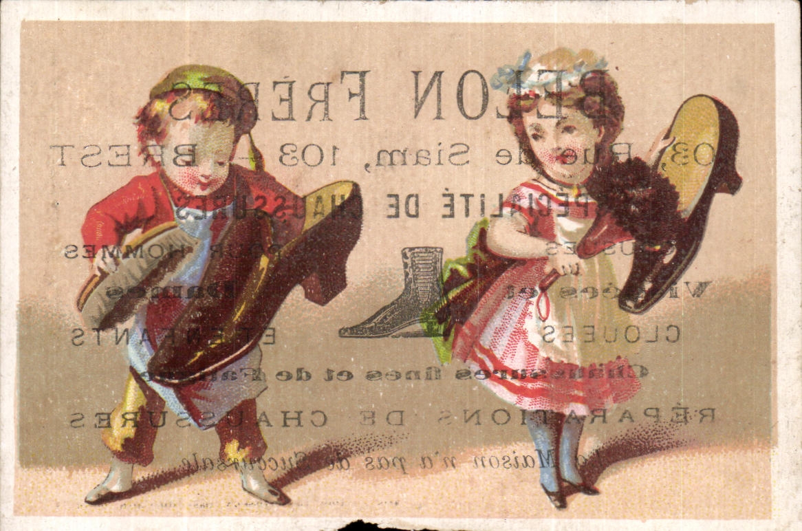 Chromo Belon Freres Rue De siam Brest Enfants Chaussure 