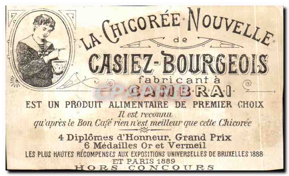 Chromo Chicoree Nouvelle Casiez Bourgeois Enfants — Rückseite