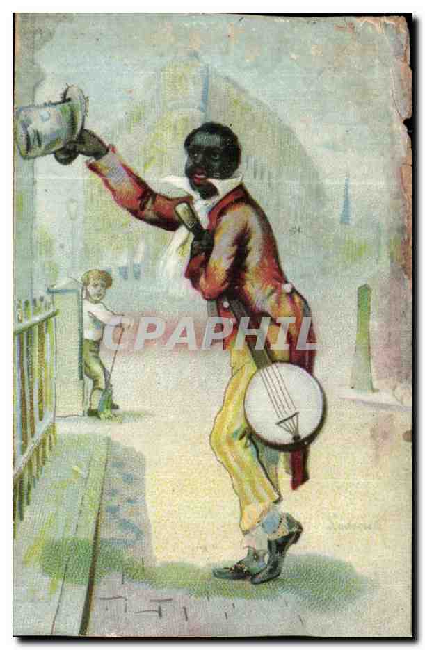 Chromo Banjo Musicen de couleur Noir 
