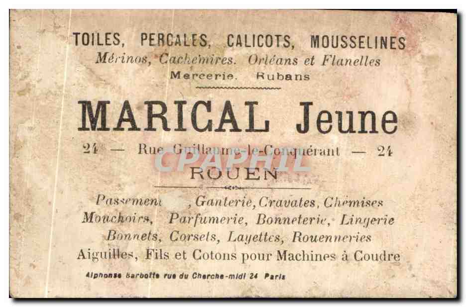 Chromo Marical Jeune Rouen Enfants — Rückseite