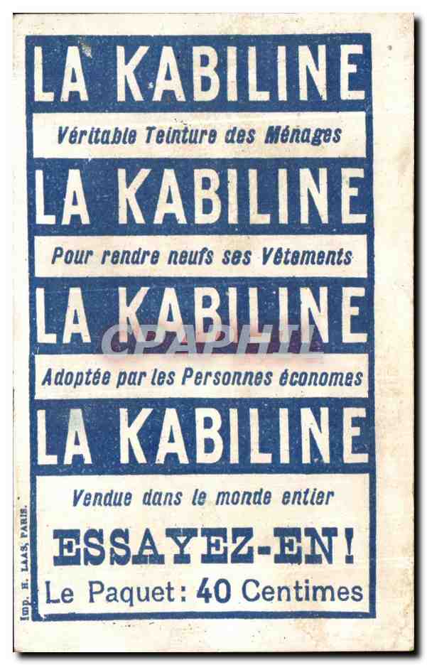 Chromo La Kabiline Quelle Harmonie Enfant Singe Trompette  — Verso