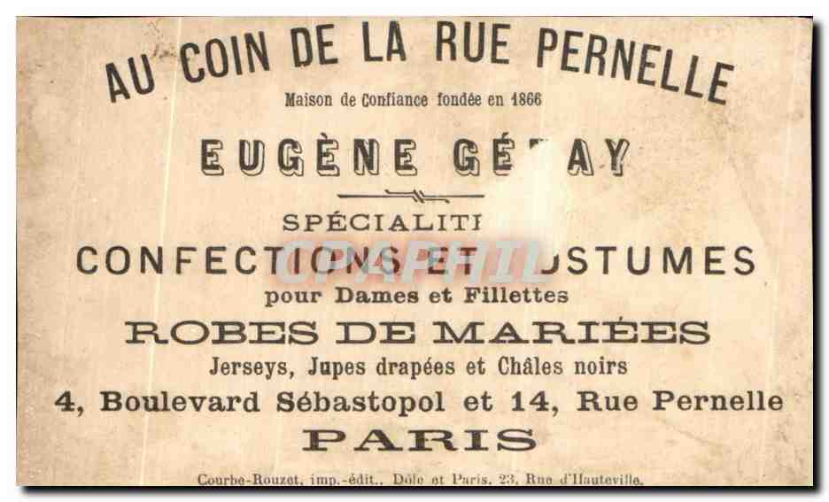 Chromo Au Coin De La Rue Pernelle Boule Sebastopol Paris Autriche Militaria  — Verso