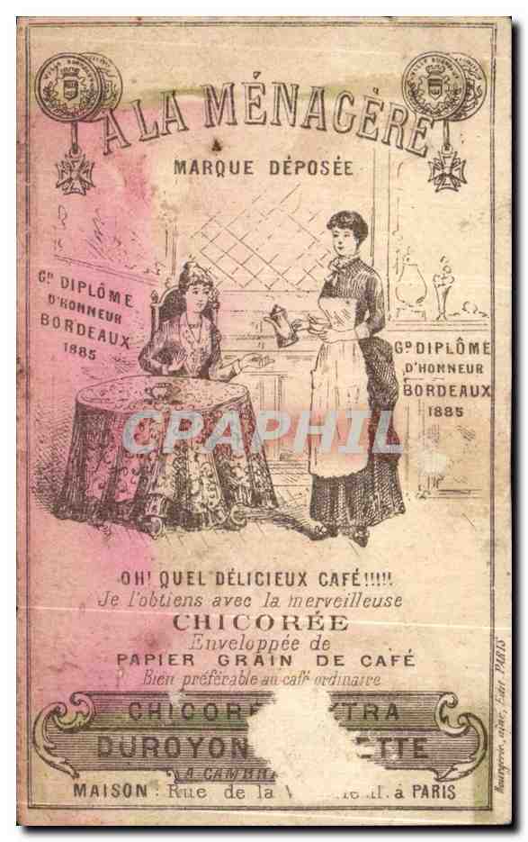 Chromo Au Bord Du Lac Duroyon Ramette Cambrai Enfant en barque A la menagere — Back