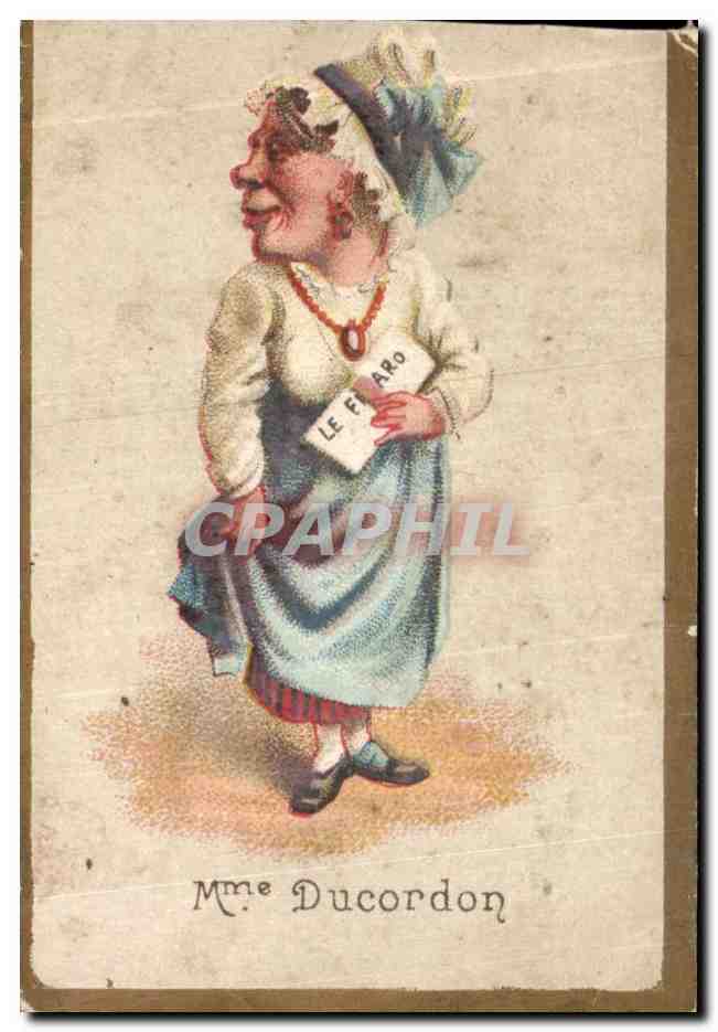 Mme Ducordon — caricature — Casiez & Bourgeois, Cambrai