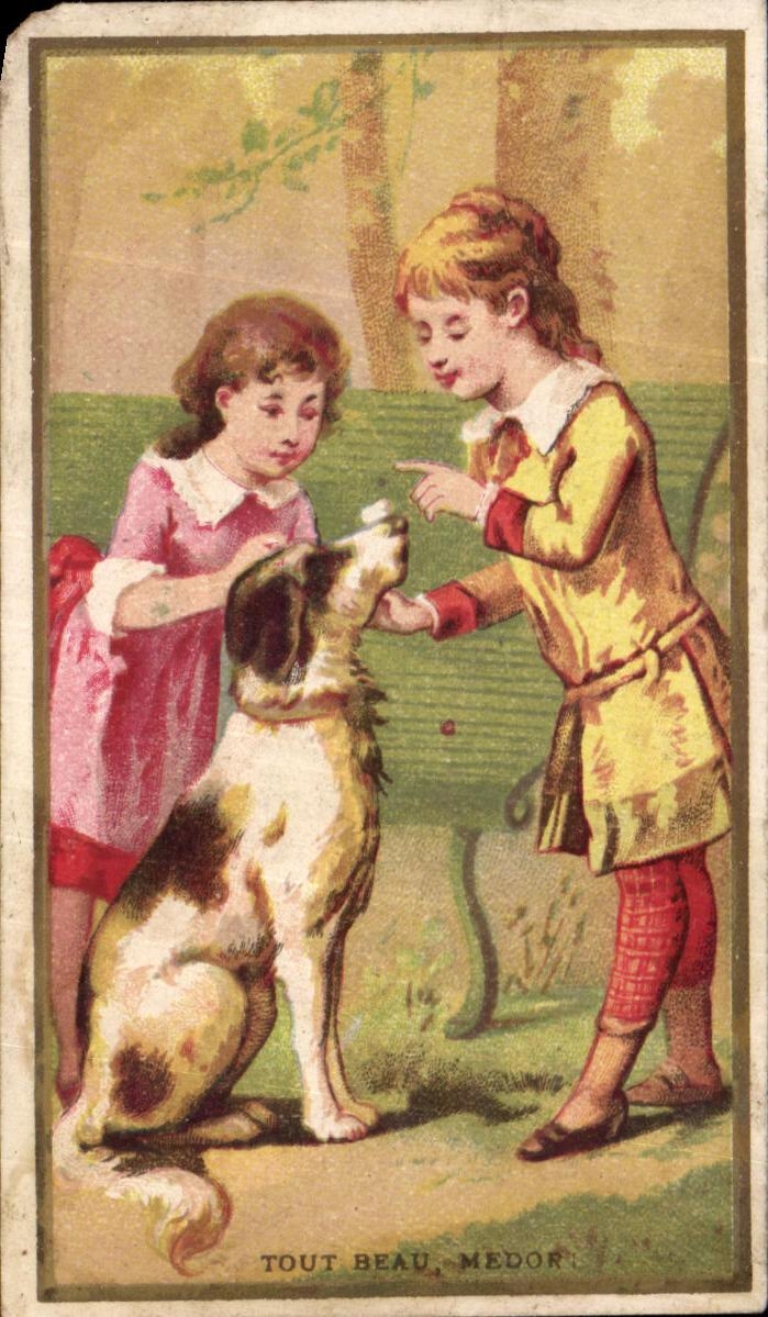 Chromo Tout Beau Medor Enfants Chien 