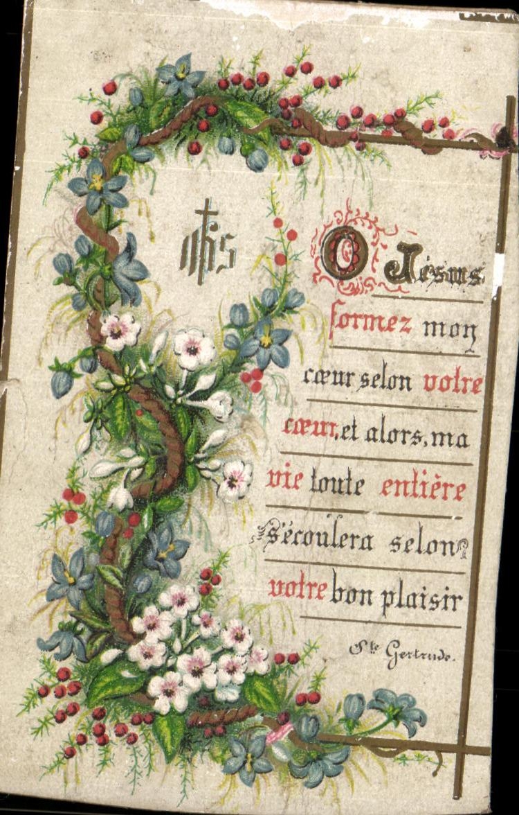 Image religieuse Souvenir de la Premiere Communion D'Augustine delaporte Saint Remy Mai 1885