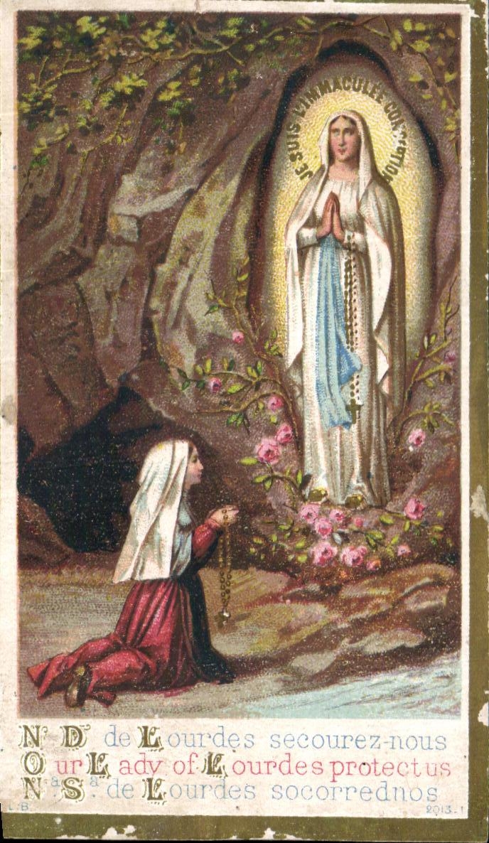 Image religieuse Lourdes Secourez Nous 