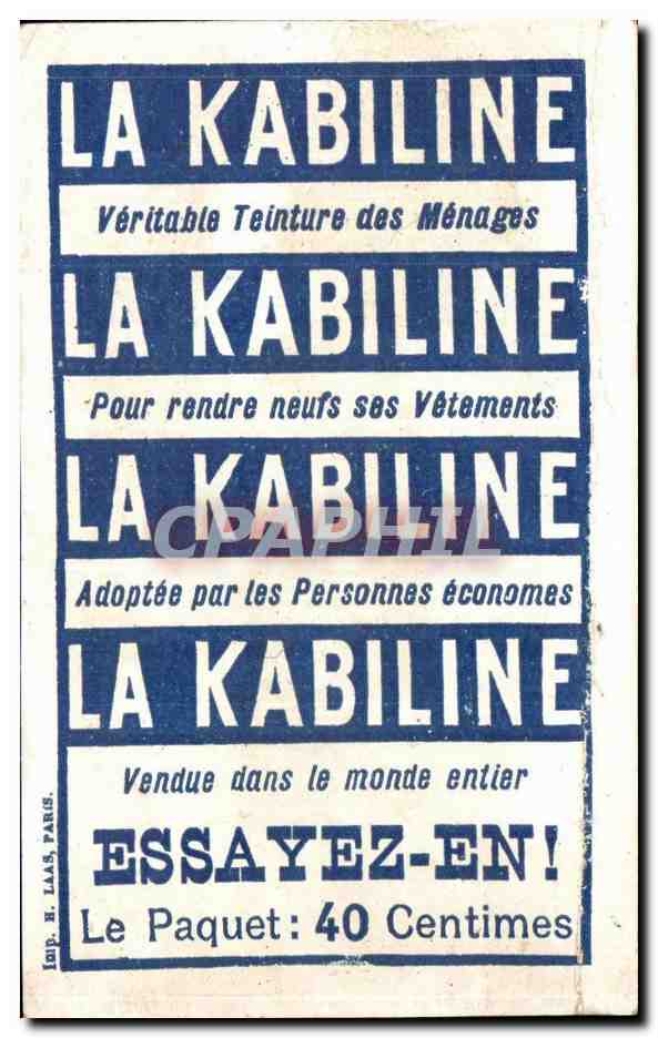 Chromo La Kabiline Un Pas De Danse Enfant Singe Harmonica Triangle  — Verso