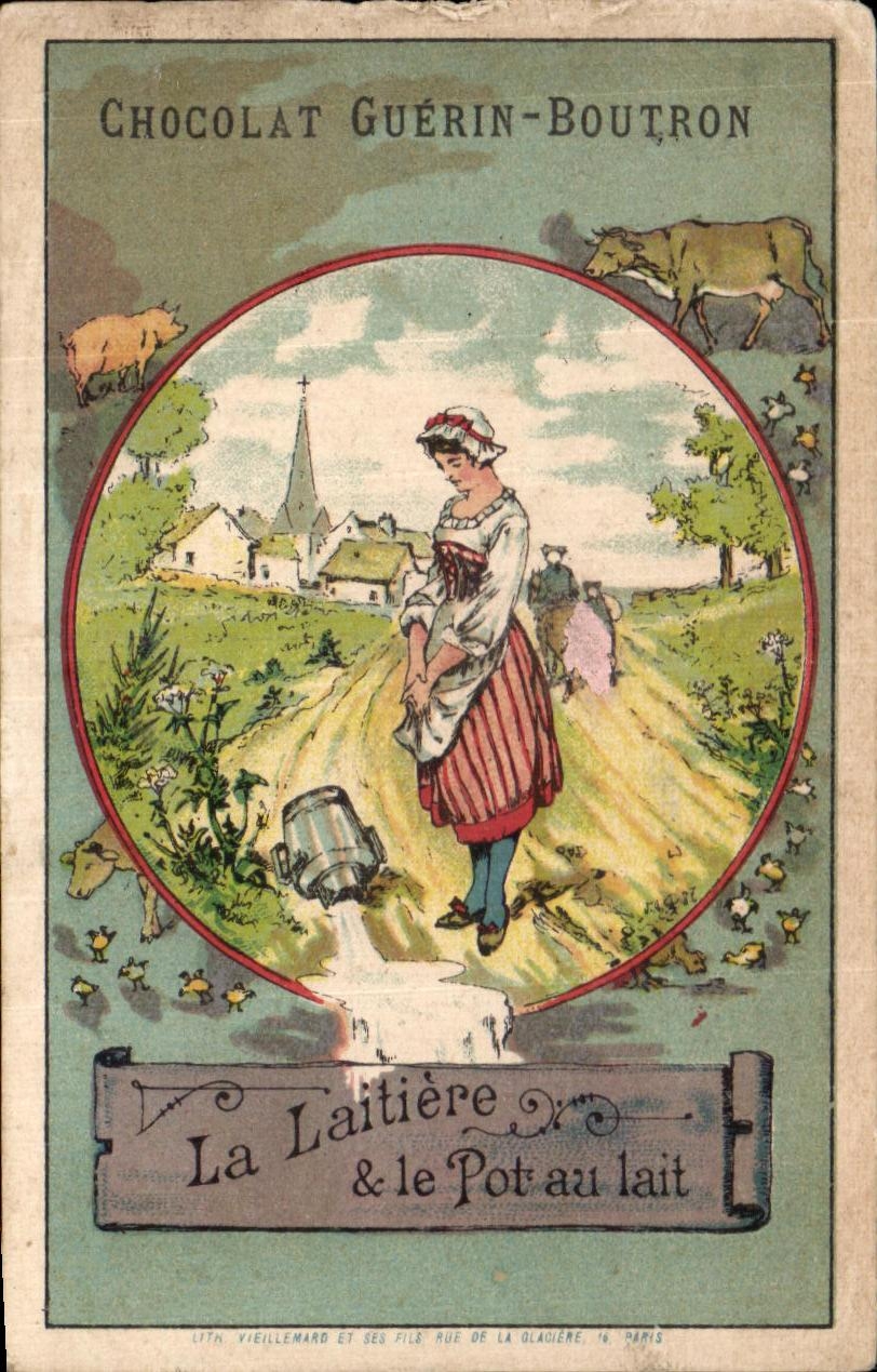 Chromo Chocolat Guerin Boutron La Laitiere Le Pot au Lait