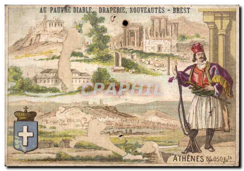 Chromo Au Pauvre Diable Nouveautes Brest Athenes Grece