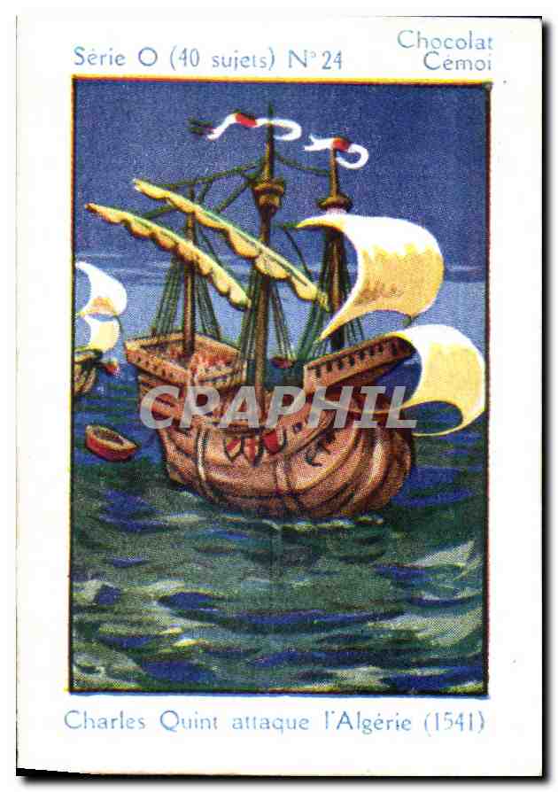 Image Charles Quint Attaque l'Algerie Bateau