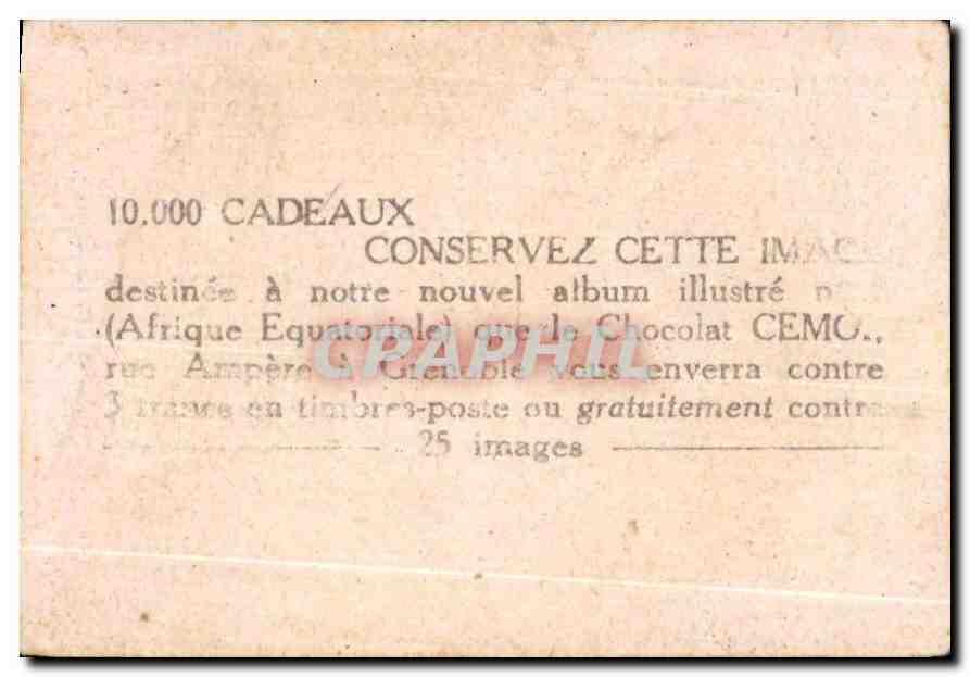 Image Portrait d'Emile Gental Afrique Chocolat Cemol — Rückseite