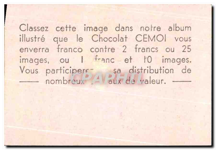 Image La Bacquee Afrique Chocolat Cemol — Verso
