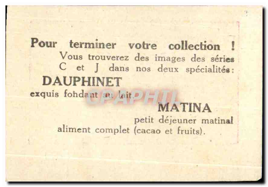 Image Cedres edite Par le Chocolat Cemol Grenoble — Verso