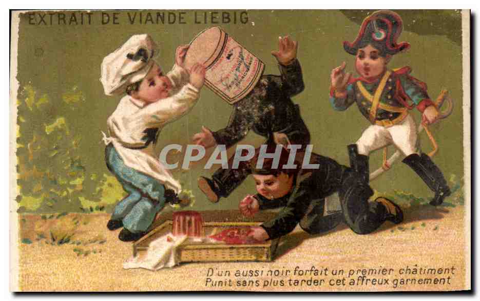 Chromo Liebig Enfants Gendarme Cuisinier