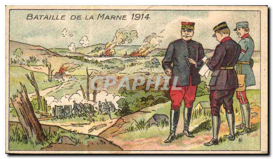 Chromo Bataille De La Marne 1914 Pastilles Salmon Militaria