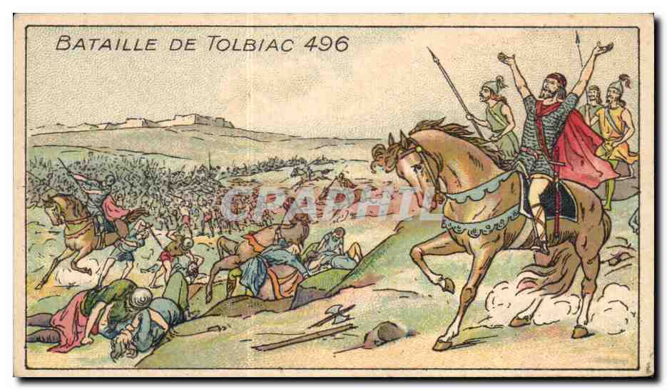 Chromo Bataille De Tolblac Militaria Pastilles Salmon 