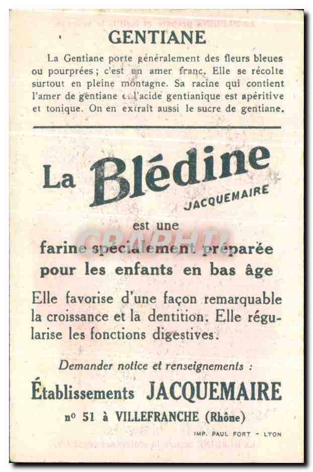 Image La Bledine Genetiane  — Verso