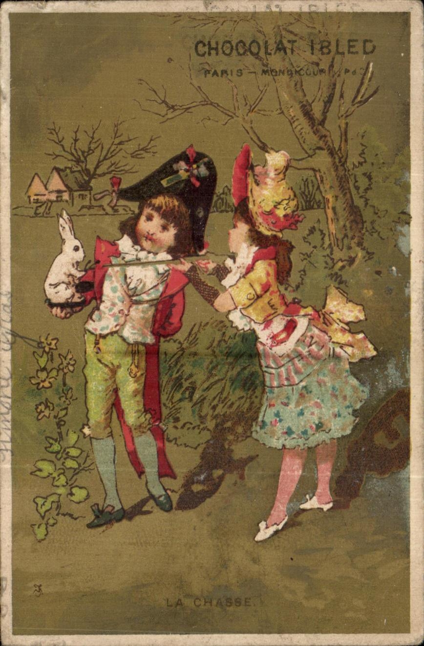 Chromo Chocolat Ibled Paris Mondicourt Enfants Lapin 