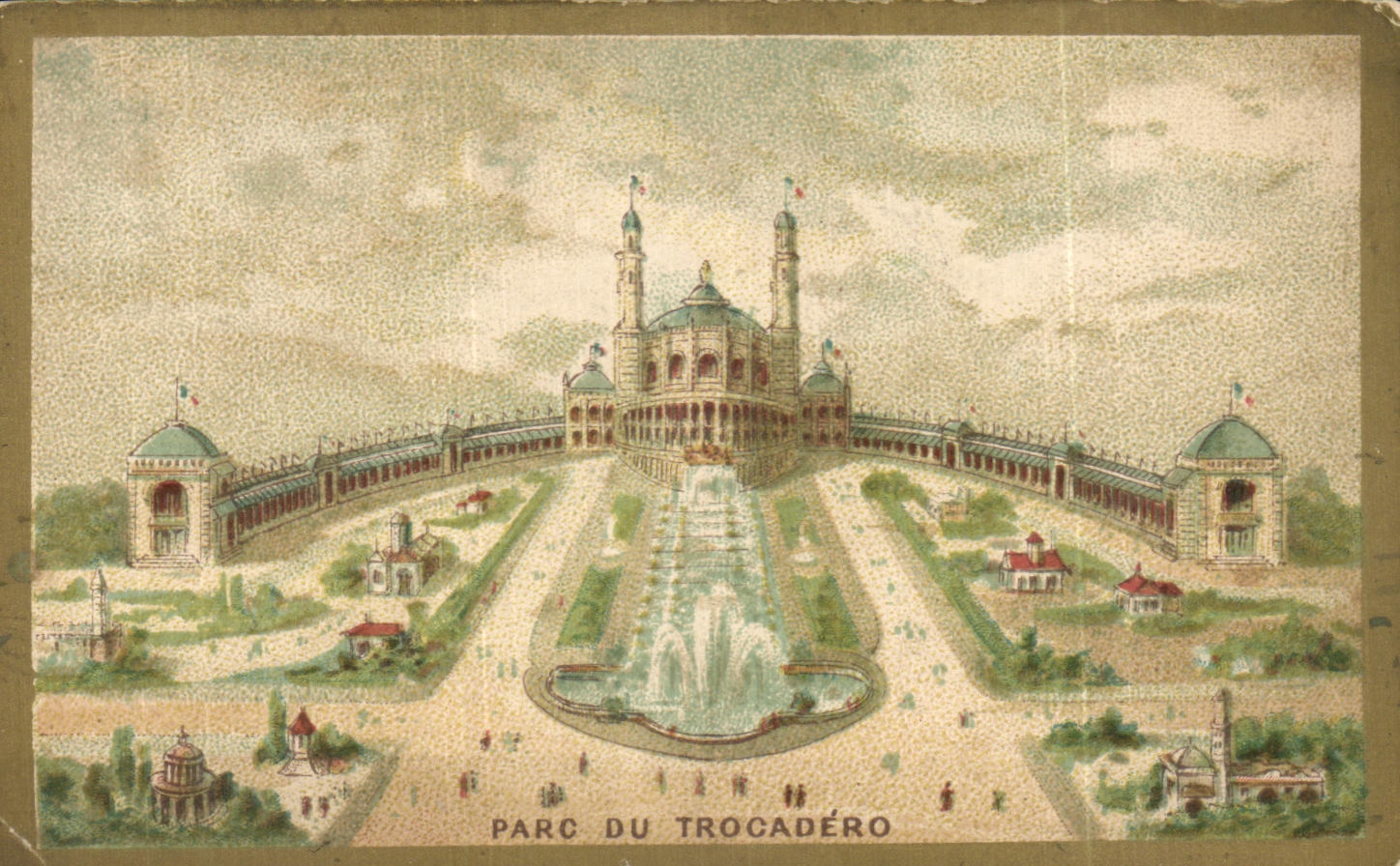 Chromo Parc du Trocadero Paris le Bailly Rues Pont mortain et Tour des Halles 