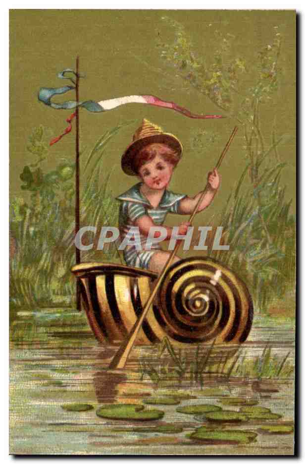 Chromo Enfant Escargot 