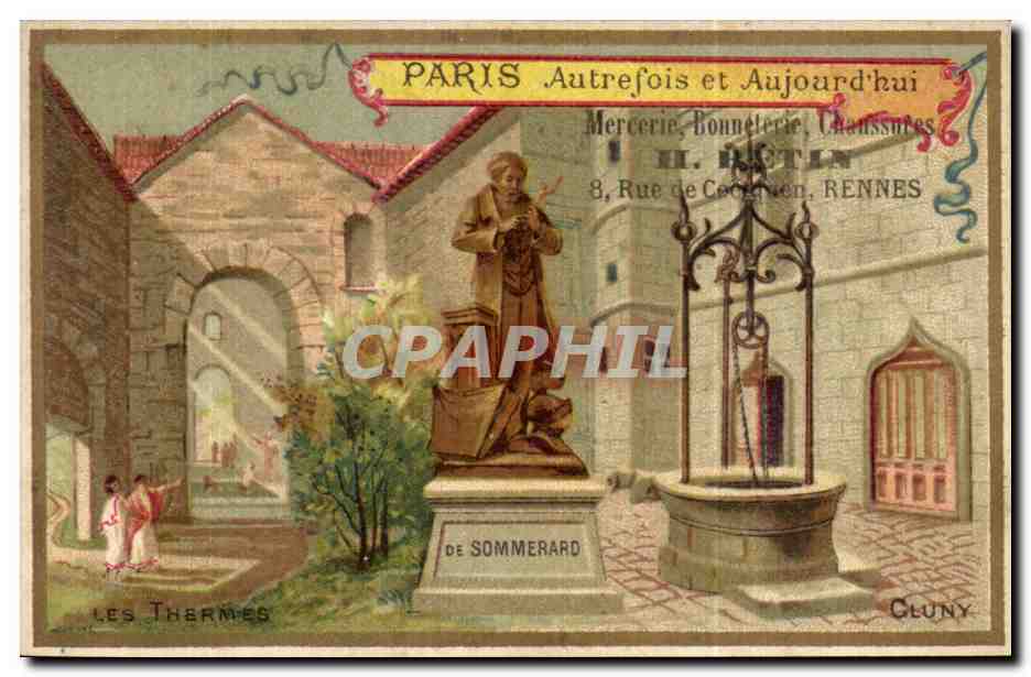 Image Paris Autrefois et Aujourd'hui Les thermes Sommerard Betin Rue de Coetquen Rennes 