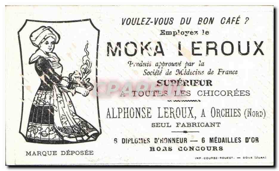 Image Histoire Sans Paroles L'Invalide a la tete de bois Moka Leroux Orchies Militaria  — Rückseite